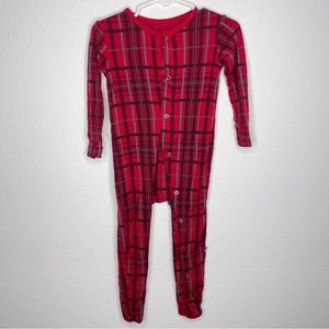 red plaid kickee pants bamboo pajamas
